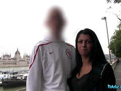 Amateur, Chica, Mamada, Engañando, Europeo, Dinero, Al aire libre, Pov