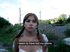 Public Agent Steaming Thief Marina Gold Banged in the Forest