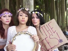 アナル, フェラチオ, 茶髪の, グループ, Hd, なめる, 赤毛, ティーン