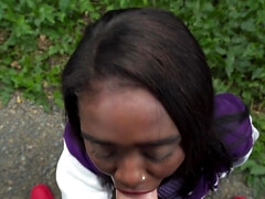 Grote kont, Zwart, Lul, Hondjeshouding, Zwart, Hd, Interraciaal, Buiten