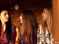 お尻, 黒人, 茶髪の, レズビアン, 自然山雀, サウナ, オッパイの, 濡れ