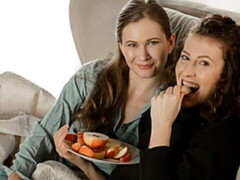 茶髪の, 指いじり, キス, レズビアン, なめる, オナニー, オマンコ, オッパイの