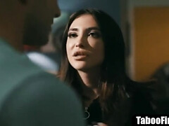 脅迫, ブロンド, ハードコア, なめる, オマンコ, ティーン, 三人, オッパイの