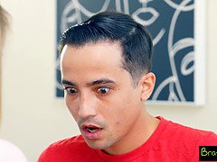 Ricky Spanish & Kyler Quinn give an epic POV blowjob and handjob to satisfy their petite bodies on V-Day
