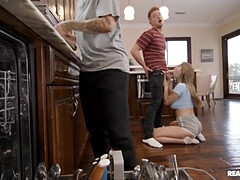 Wild slut Angel Youngs cheats on her boyfriend