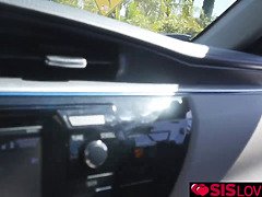 Charity Crawford gives stepbro a head in the car