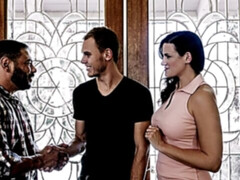 Schlafzimmer, Grosser arsch, Grosser schwanz, Grosse titten, Blasen, Hundestellung, Milf, Flotter dreier