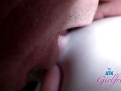 Redhead GF Scarlet Skies Gets Pussy Licked and Fingered in POV Creampie Scene