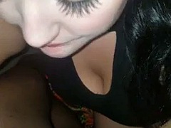 Amateur, Belle grosse femme bgf, Grosse bite, Noire, Sucer une bite, Tir de sperme, Noir ébène, Hard