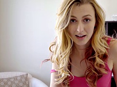 Blondine, Blasen, Geschnappt, Handjob, Hardcore, Masturbation, Verführt, Rasiert