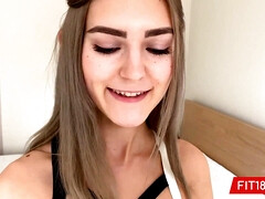 FIT18 - Eva Elfie - 44kg - Audition Timid y&period; With Hefty Congenital Boobies