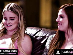 Naughty Besties Scarlett Mae & Eliza Eves Share A Blanket & Good Masturbation Girls Night!