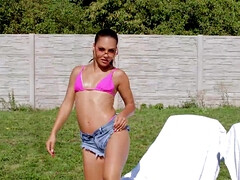 Tussi, Blasen, Braunhaarige, Hardcore, Lingerie, Pov