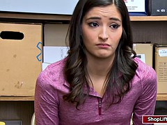 shoplifter emily willis sucks and gets fucked by the lp officer