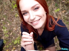 フェラチオ, 衣服着たままセックス, フランス人, アウトドア, ハメ撮り, 赤毛