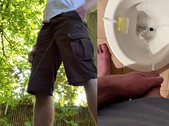 Amateur, Verga grande, Gay, Alemán, Sexo duro, Al aire libre, Público, Solo