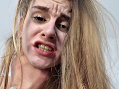 Sucer une bite, Tir de sperme, Faciale, Allemand, Hard, Maigrichonne, Adolescente, Nénés