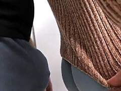 Soaked Pants Public Sex - Stranger Ejaculates On Girl's Tight Tights On Subway Train