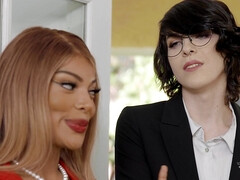 Forbidden Interracial Desire Fuels Sneaky TransAngels Kitchen Passion