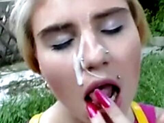 18 ans, Amateur, Anal, Blonde, Faciale, Allemand, De plein air, Public