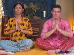 Asiatisch, Blasen, Paar, Schwanz, Füsse, Hd, Massage, Rasiert