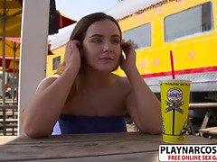 Schönheit, Blondine, Geschnappt, Hd, Muschi, Strümpfe, Ablutschen, Taboo