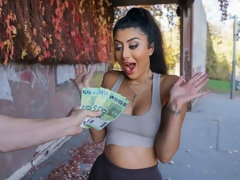 Cul, Sucer une bite, Brunette brune, En levrette, De plein air, Chatte, Rasée, Nénés