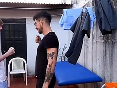 In den arsch, Blasen, Spermaladung, Fingern, Schwul, Hardcore, Hd, Dürr