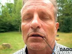 美人, 茶髪の, 浮気者, 爸, 彼女, Hd, アウトドア, 叫ぶ