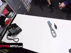 Tatted milf with pointy nipps Violet Monroe gets dirty sperm on her stolen glasses - shoplyfter mylf
