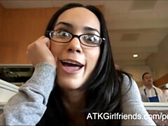 Kont, Sperma, Fetisj, Brillen, Natuurlijke tieten, Gezichtspunt, Douche, Strippen