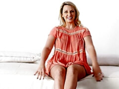 デカ尻, デカパイ, ブロンド, バック, 手コキする, 淫乱熟女, パンティ, ストリッピング