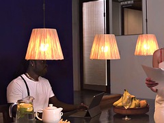 デカチン, 黒人, フェラチオ, 黒人, 顔射, 異人種間, アウトドア, 馬乗り