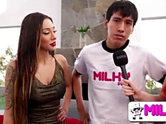 美人, デカ尻, フェラチオ, ブラジル, バック, なめる, 自然山雀, オーガズム