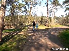 In den arsch, Arsch, Schönheit, Vollbusig, Niederländisch, Hd, Im freien, Öffentlich