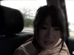 Big-Titted Sakura rubs her pussy