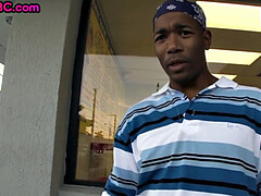 Black thug picked up and banged in store until he cums