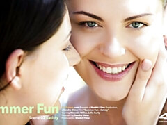 デカパイ, 茶髪の, なめる, アウトドア, オマンコ, 剃毛, ストリッピング, ティーン