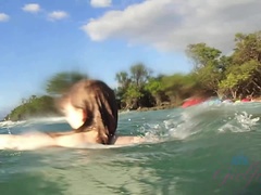 Amateur, Blonde, Petite amie, Nue, De plein air, Pov, Chatte, Nénés