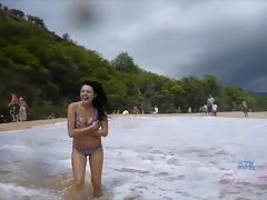 Amateur, Playa, Culo grande, Bikini, Mamada, Morena, Novia, Tetas