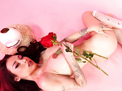 お尻, Hd, オナニー, 小柄, オマンコ, 一人, タトゥー, オッパイの