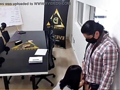 Amateur, Sucer une bite, Bureau, Chatte, Voyeur