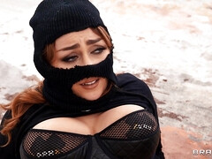 Tussi, Grosser schwanz, Grosse titten, Hardcore, Maske, Muschi, Realität, Titten