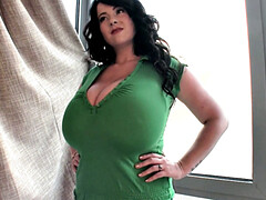 Rachel Aldana - Green Tight Shirt