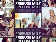 アメリカ人, フェラチオ, 着衣女と全裸男, 大学生, ハードコア, オマンコ, スパンキング, 三人