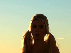 Twistys - Roller nubile Heather Vandeven unclothes for photoshoot