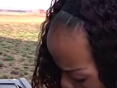 Amateur, Anal, Grosse bite, Noire, Voiture, Noir ébène, Hard, De plein air