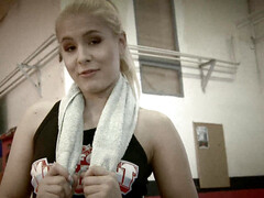 Two blonde arch-rivals Nikky Thorne and Brandy Smiles fight till orgasm