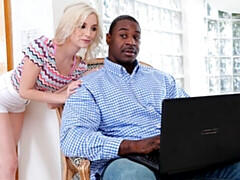 Grote lul, Blond, Pijpbeurt, Natuurlijke tieten, Klein, Kort haar, Mager, Tieten likken