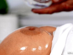 黒人, フェラチオ, 足, フェティッシュ, なめる, マッサージ, オイル, オマンコ